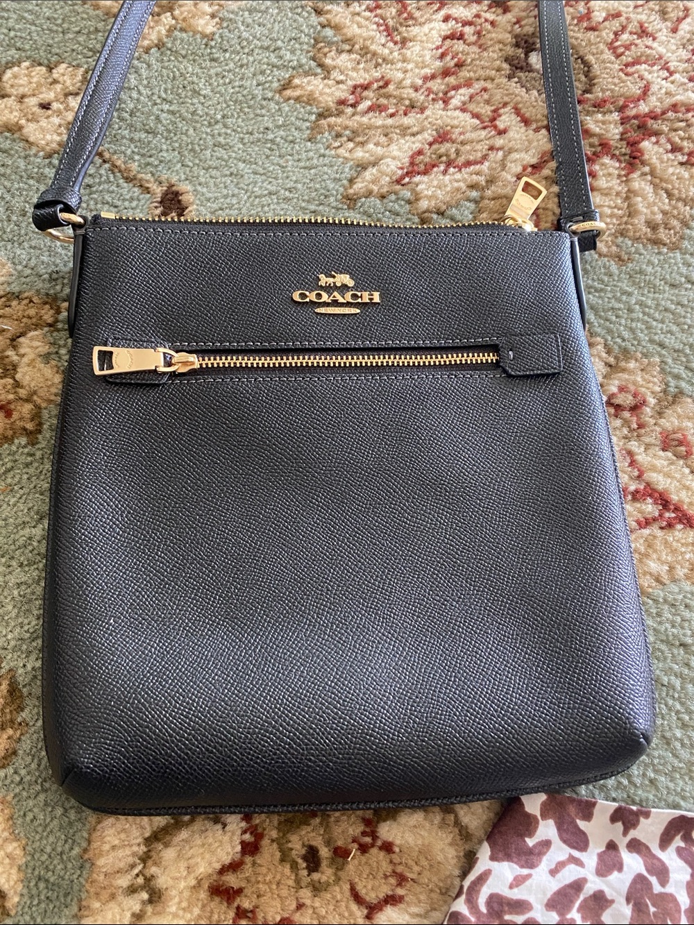 Mini Rowan Coach Black with Gold Hardware